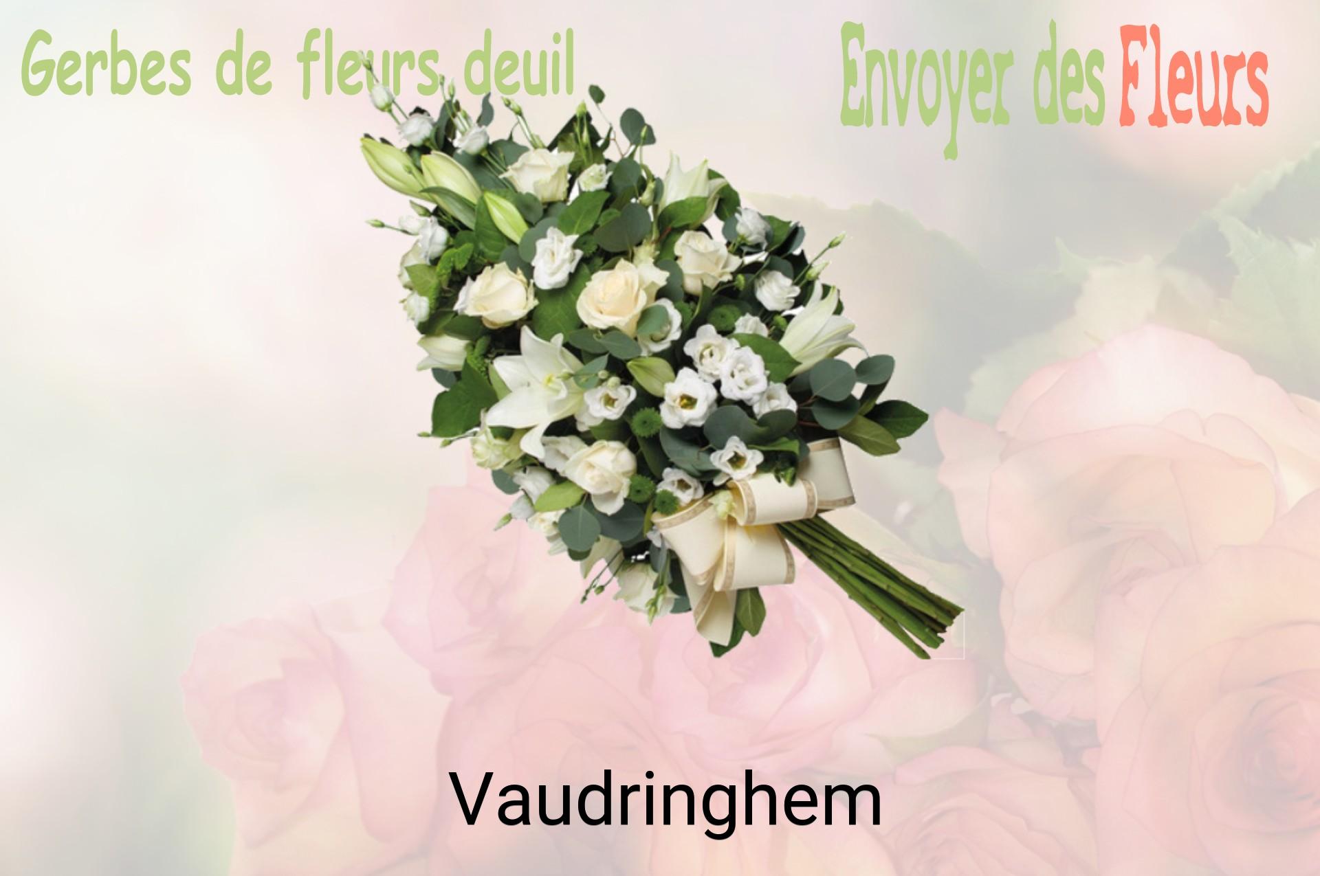Gerbe de fleurs de deuil livrée à Vaudringhem